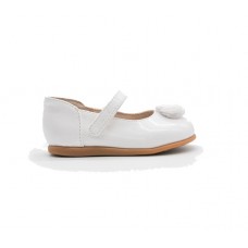 MAYORAL μπαλαρίνα λουστρίνη με λουλούδια 26-41731-027 λευκή